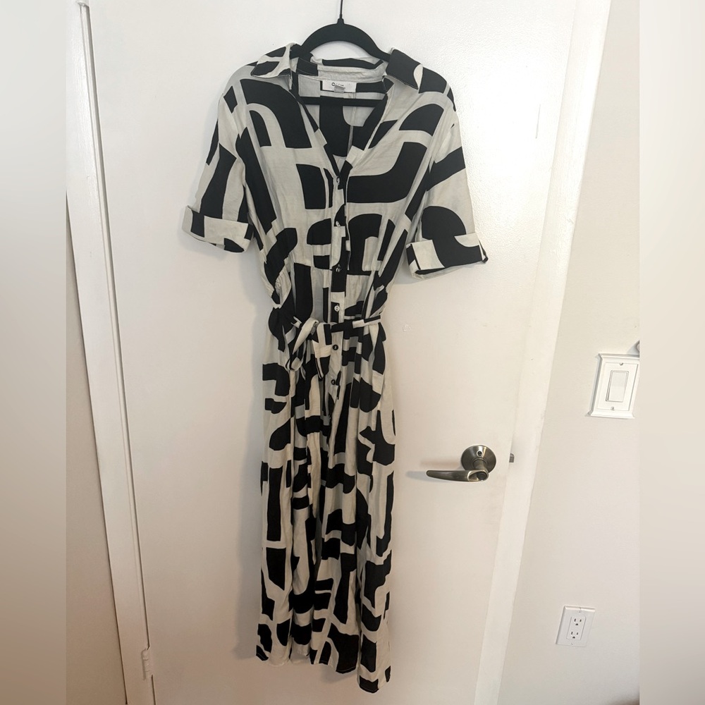 Abstract Shirt Dress. NWT.